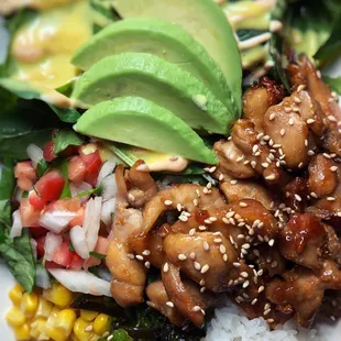 Chicken Yaki with Avocado
