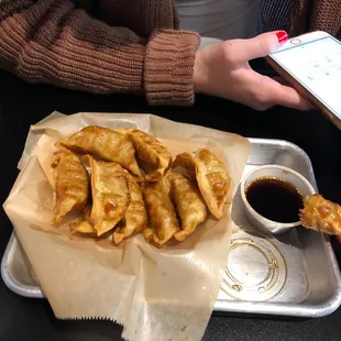 Pot stickers are amazing.