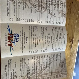 the menu