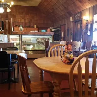 a table and chairs