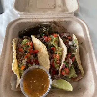 Carne asada tacos