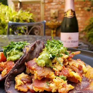 Brunch with us! Start with a Mimosa or Rose Sparkling wine