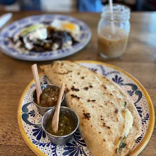 Oaxacan Quesadillas with poblano