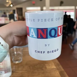 Cute coffee mug with chef&apos;s name