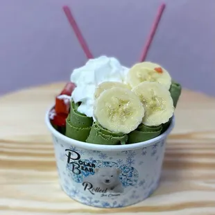 Polar Bear Rolled Ice Cream