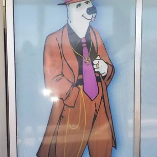 a polar bear dressed in a suit and tie