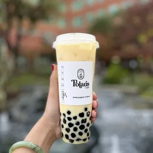 Jasmine Milk Tea with boba