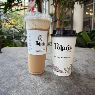 Vietnamese coffee and black sesame latte