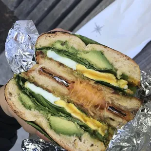 Breakfast Bagel Sandwiches