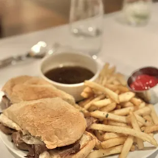 French Dip! Pretty good! Only expected to eat half but ate all of it!