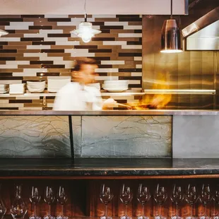 a chef preparing food