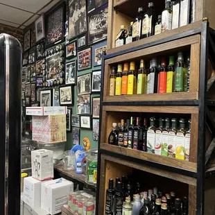 shelves of various types of coffee