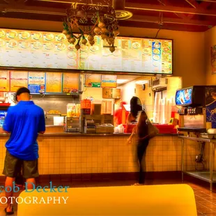 a man standing at the counter