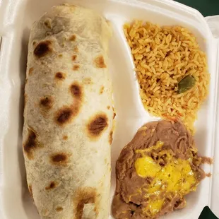 Carne asada burrito special.