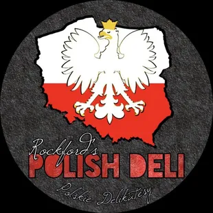 polish deli emblem on a black background