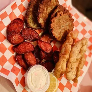 a plate of fried food