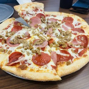 meat lovers pizza