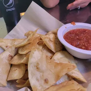 Homemade chips &amp; salsa