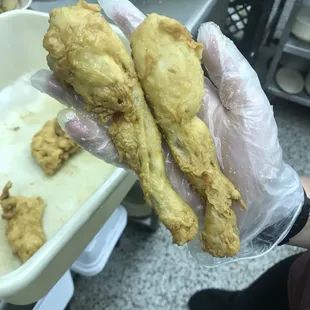 Fried frog legs