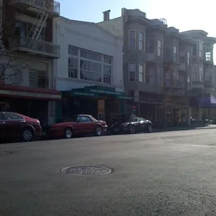 a view of a city street