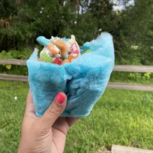 Cotton Candy Burrito (one half of it)