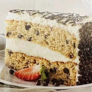 a slice of cake on a plate