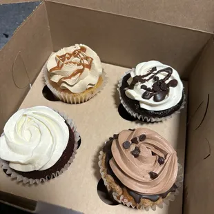 Tres leches, black bottom, red velvet, and cookie dough