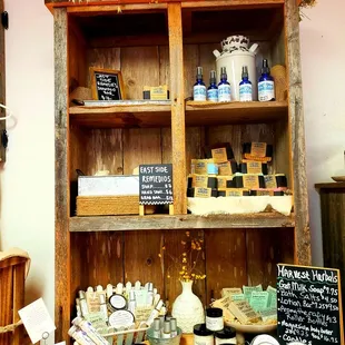 a display of farm products