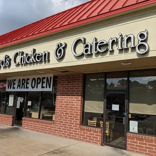 the front of the restaurant