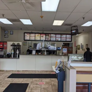 the inside of a restaurant