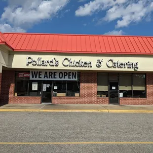the front of the restaurant