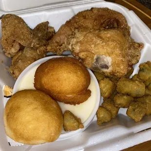 4-Piece Chicken, 2 Veggies, and 2 Puffs