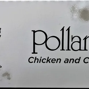 This is the side of their chicken box.  Photo taken December 31, 2021.