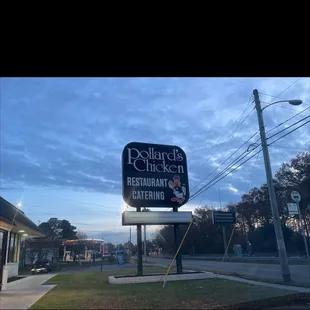 a sign for a restaurant