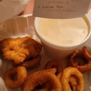 Chicken Filet dinner... C'mon Man!!! That's a single chicken nugget. Wtf!