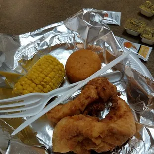 2 Tenders meal... one side, a puff and drink