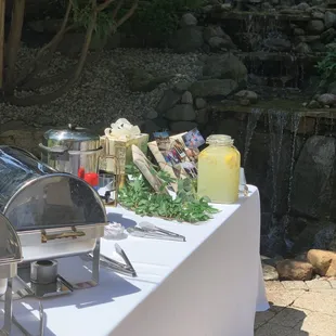 Anniversary party with fresh lemonade and coffee