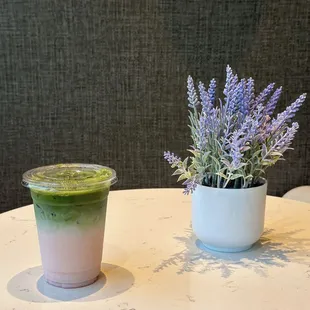 Iced Strawberry Matcha Latte
