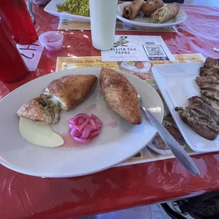 #5 - 2 Chicken Stuffed Potatoes #8 - Chimichanga and Stuffed Potato Grilled Chicken Thigh Cilantro Rice