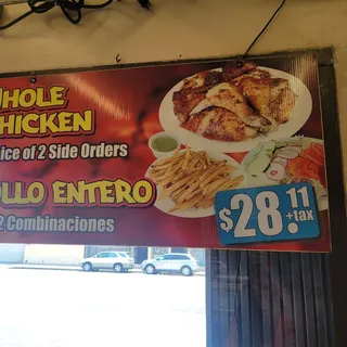 Whole Chicken with 2 Side Orders