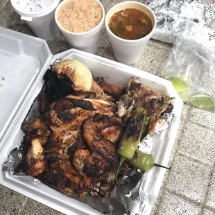 the contents of a plastic container