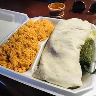 The biggest chicken burrito I have ever seen !!!