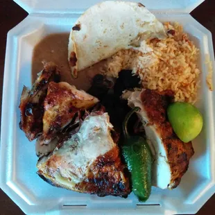 Half Chicken Dinner. Oh God!