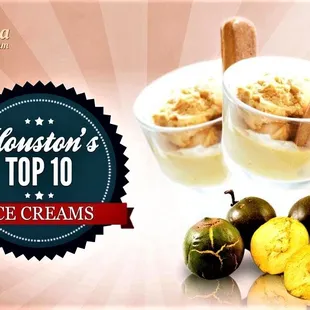 Don&apos;t forget to add a dessert to your meal. Try our LUCUMA ICE CREAM awarded top 10 Ice Cream in town