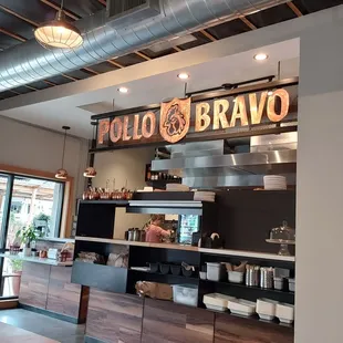 Interior of Pollo Bravo brick $ &amp; motar.