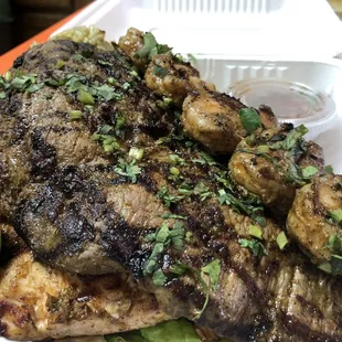 Grilled Skirt Steak, Salmon &amp; Shrimp!!!