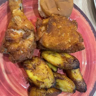 2 piece meal with platano maduro