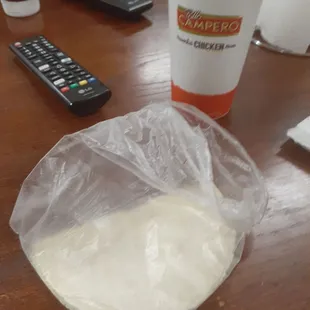 Tortillas and horchata.