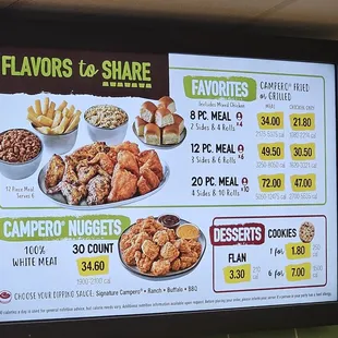 Pollo Campero: Menu April 2024