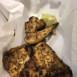 Tiny piece of grilled chicken look smaller than in pic. I swear